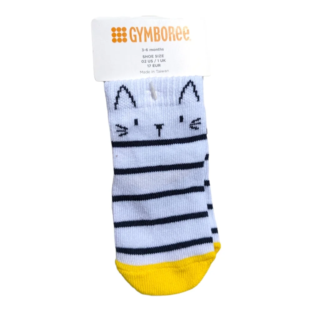 Gymboree 3-6 months Kitty Cat Socks w/ Stripes